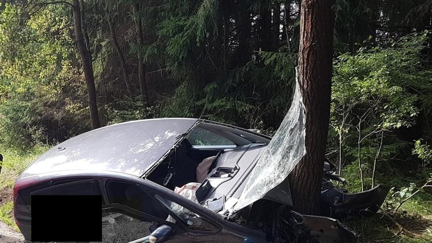 Řidič fordu na Prachaticku narazil do stromu, na místě zemřel